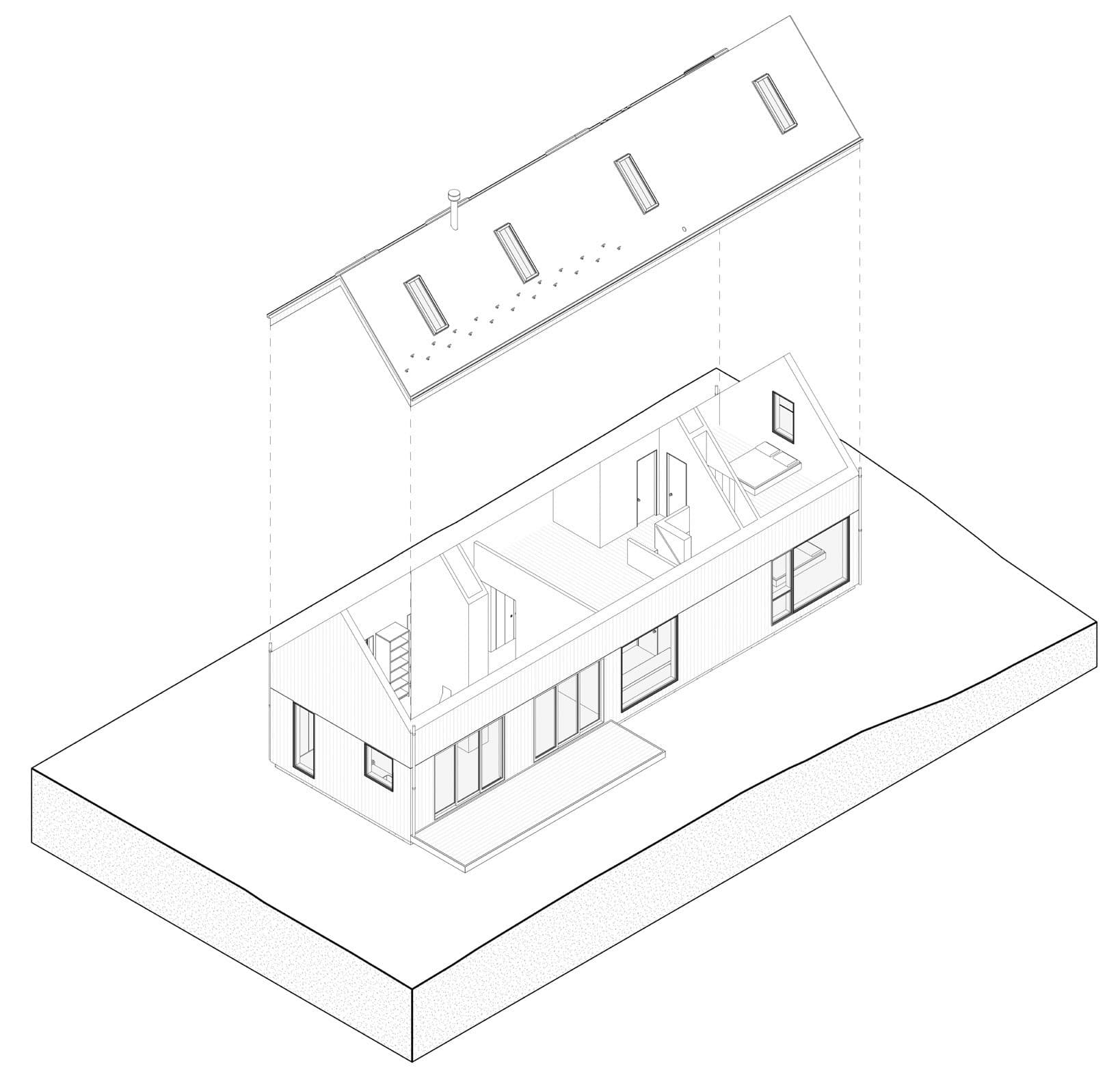 Cabin architectural drawing 2 — floor plan and layout