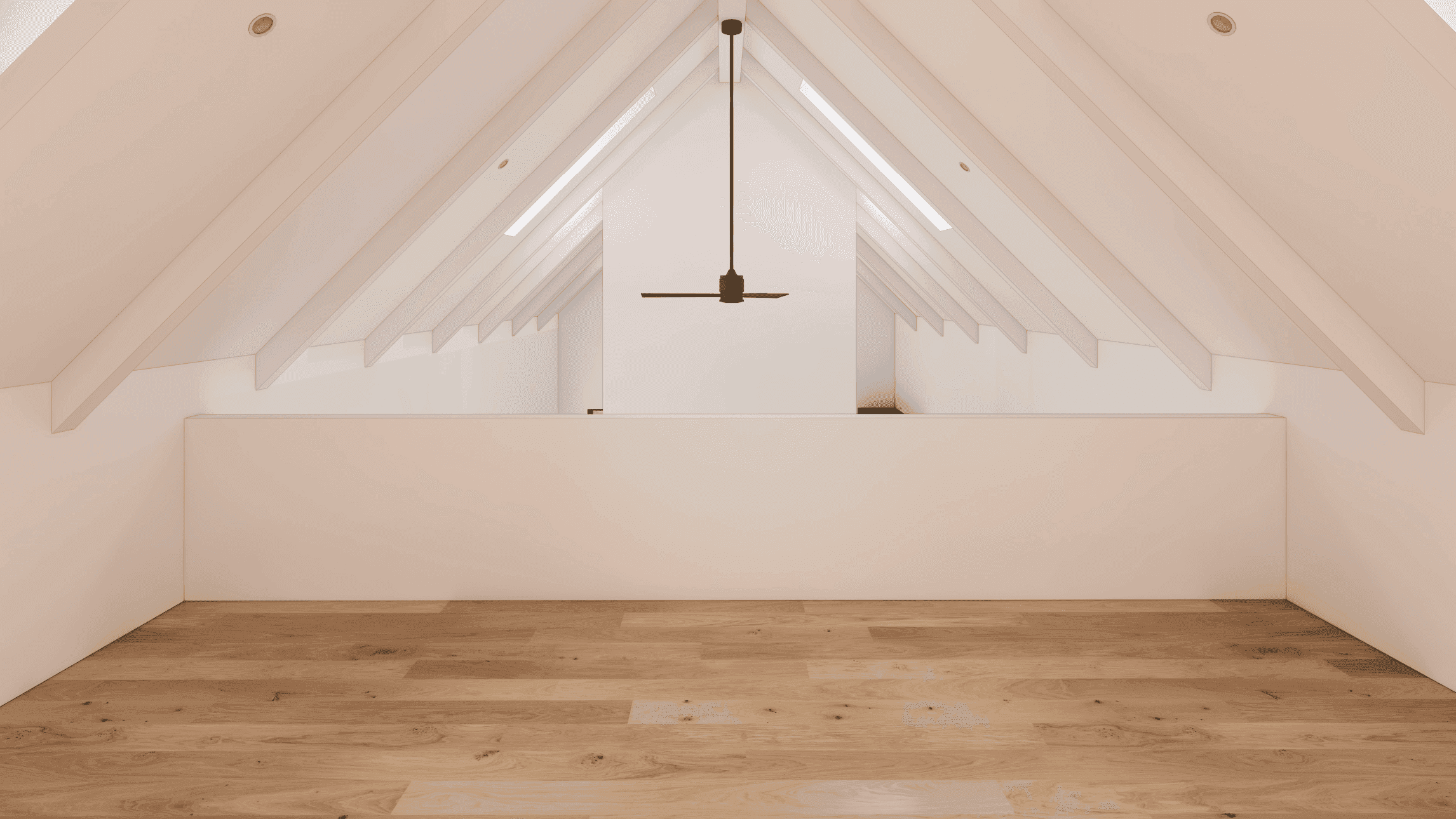 Cabin interior 3D rendering 3